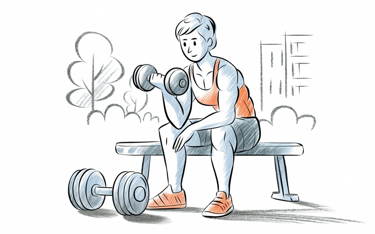 Person Doing Drop Sets