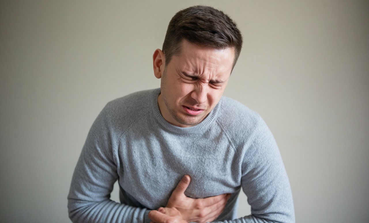 Person With Bloated Stomach